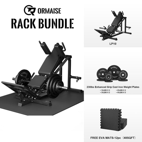 Compact Leg Press Machine with 900lb Capacity, Leg Sled and Hack Squat Machine Combo