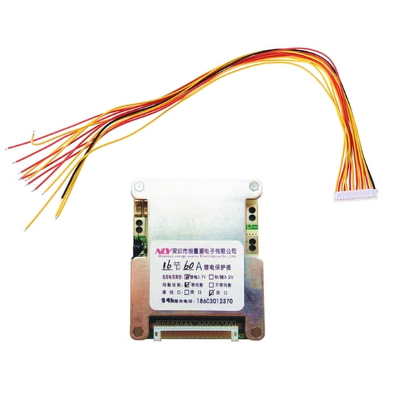 Compact Lithium- Battery for Protection Battery BMS- for Protection Board with Balancing 16S 60V 60A Used for Electric S
