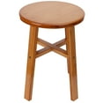 thumbnail image 1 of Compact Low Bench for Home & Living Room Use, Round Design Versatile Bamboo Kids' Stool, 1 of 8