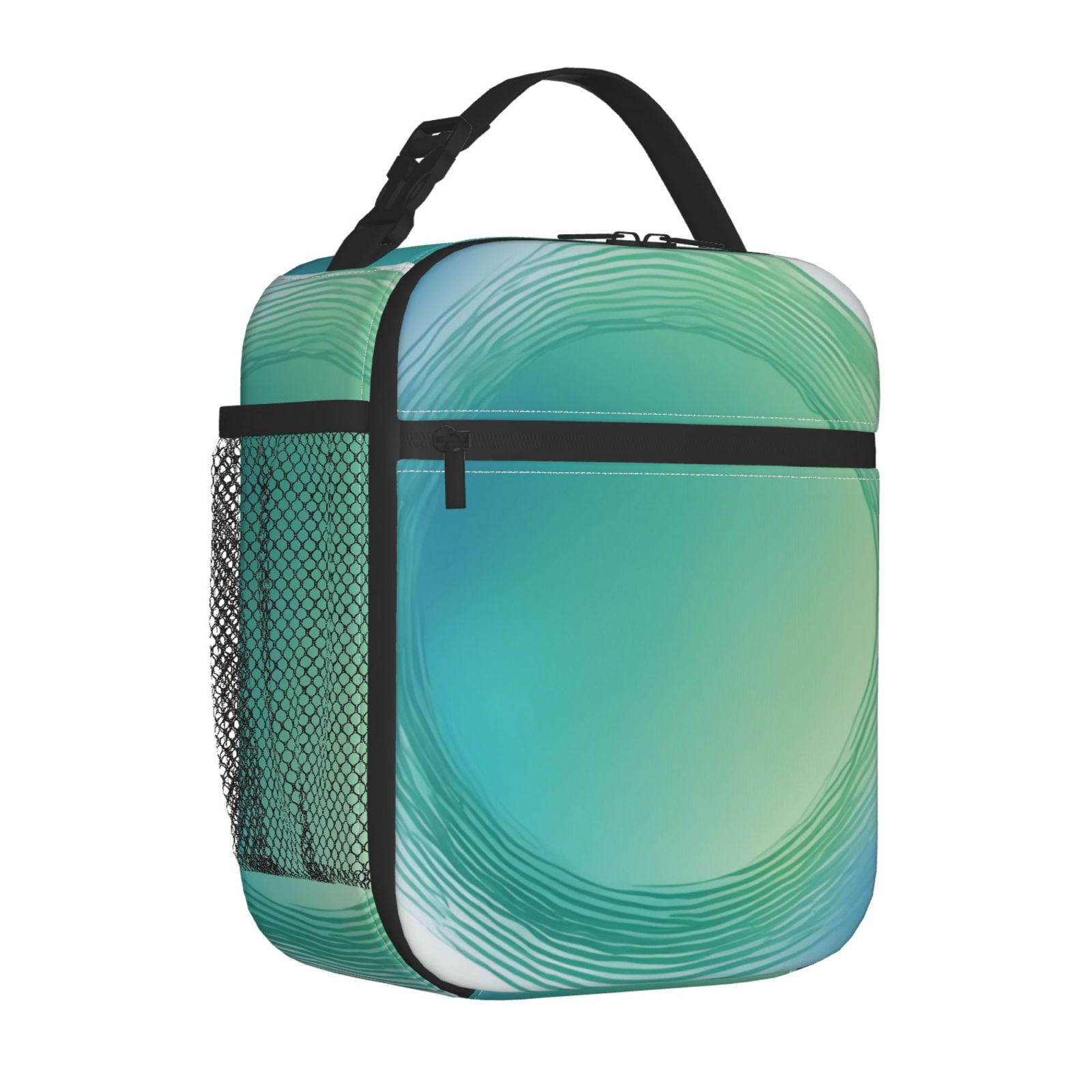 Compact Lunch Bag Reusable Insulated Lunch Tote with Side Mesh Pocket ...