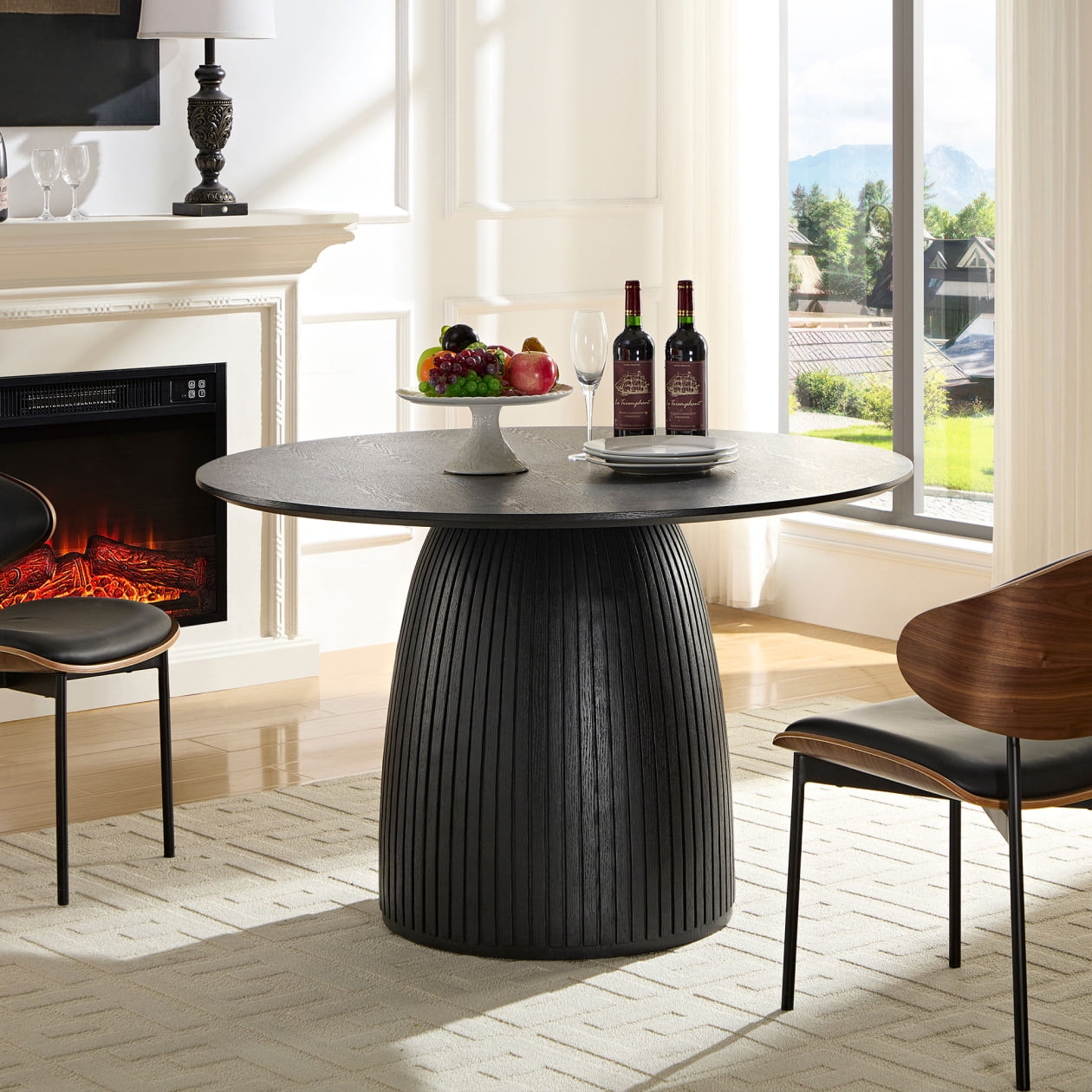 Compact MDF Dining Table Space-Saving Kitchen Table for Small ...
