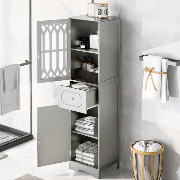 Compact MDF - Drawer & Door Storage - Bathroom Corner - Easy Maintenance