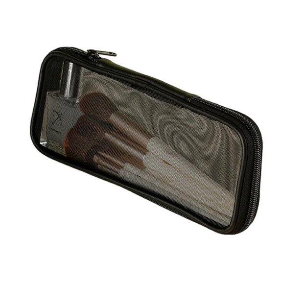 Compact Makeup Brush Organizer Cosmetic Toiletry Pouch for Professionals