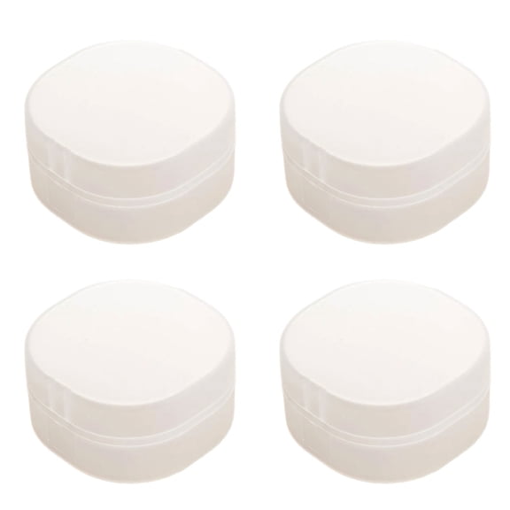 Compact Makeup Cotton Storage Box Square Design Clear Container Lid For Small Spaces Travel
