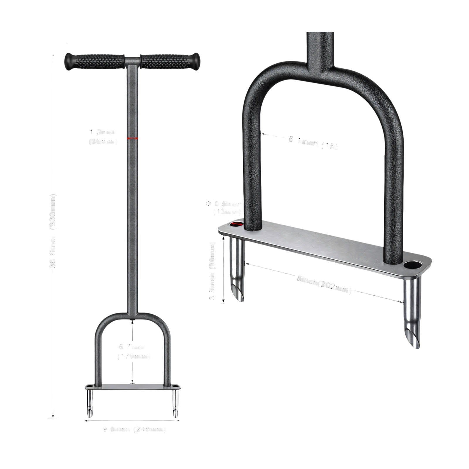 Compact Manual Garden Piercer Tool For Root Aeration And Yard Ventilation 95cm Length