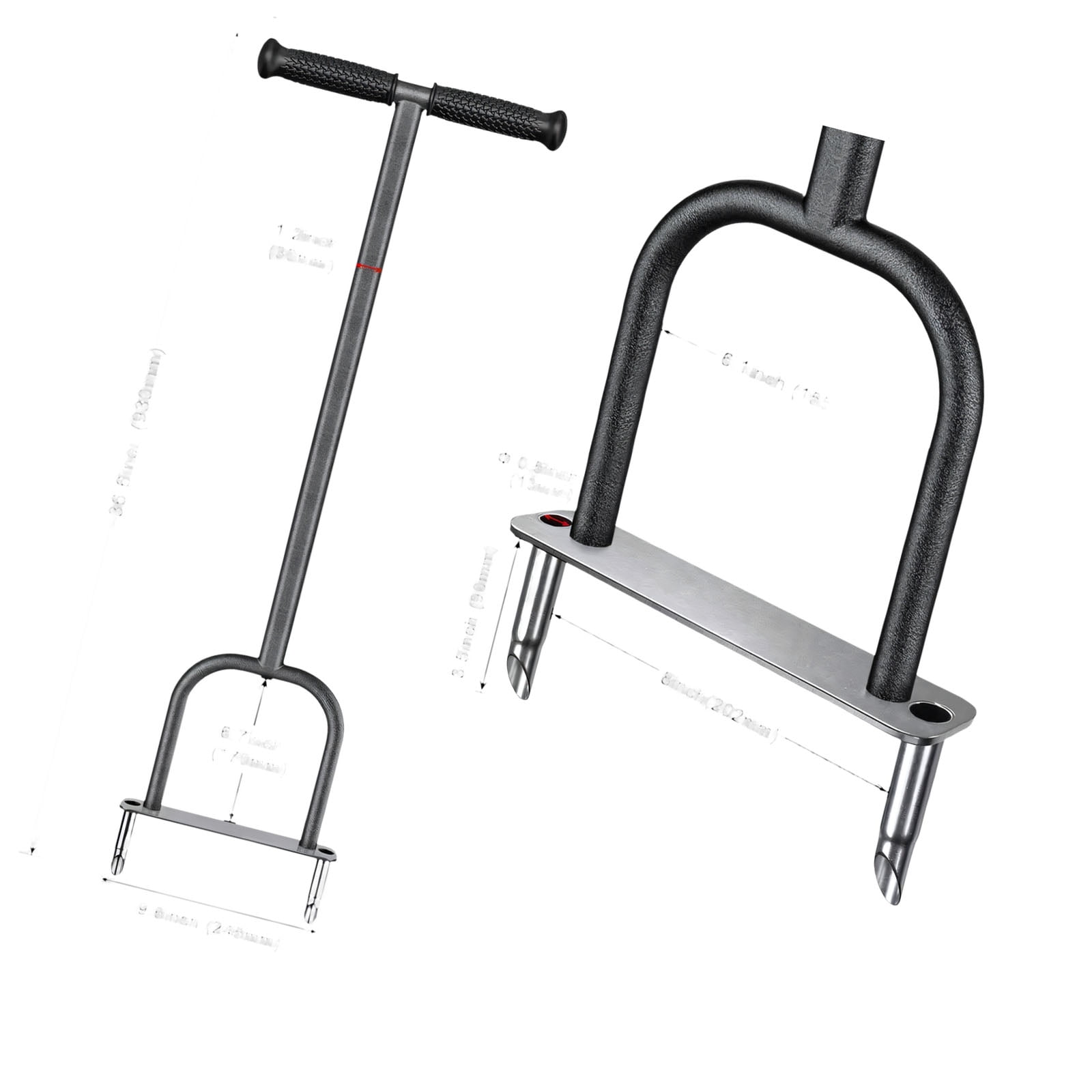 Compact Manual Garden Piercer Tool For Root Aeration And Yard Ventilation 95cm Length