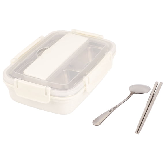 Compact Meal Prep Container, Dishwasher Microwave Safe, Stain Resistant 304 Stainless Steel, Snap-on Design for Convenient Food Storage and Transportation