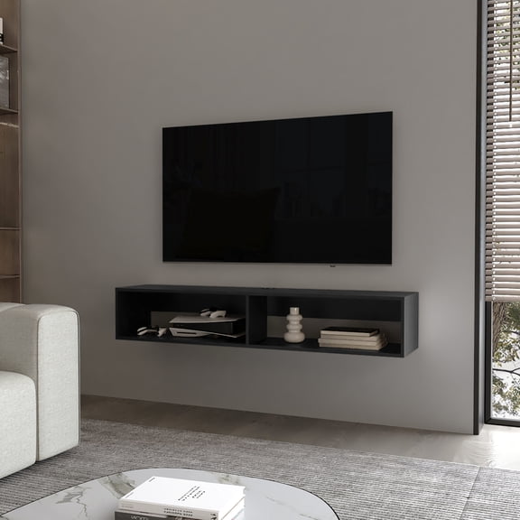 Compact Melamine Media Rack | Keep Game Consoles Organized in Contemporary Home, Space - Saving