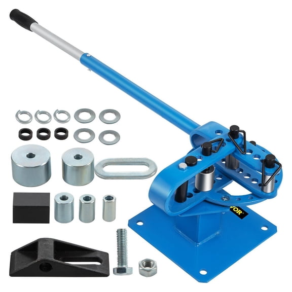 Compact Metal Bender 1"-3" Bench Flat Bar Rod Bending Brake Bender 7 Dies