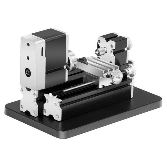 Compact Metal Lathe Machine, 2.76" x 5.12", 36W Power, 20,000 RPM, 3-Jaw Chuck, for Precision Machining of Soft Metals, Wood, Plastics