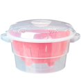thumbnail image 1 of Compact Microwave Rice Cooker or Vegetable Steamer with Lid, 1 of 7