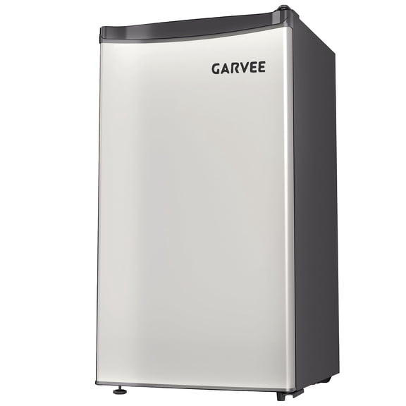Compact Mini Fridge with Freezer – 3.2 Cu.ft, Single Door, Adjustable Glass Shelves, 7 Temp Settings, LED Light, Quiet & Energy Efficient – Perfect for Dorm, Office, Bedroom, Kitchen, Bar