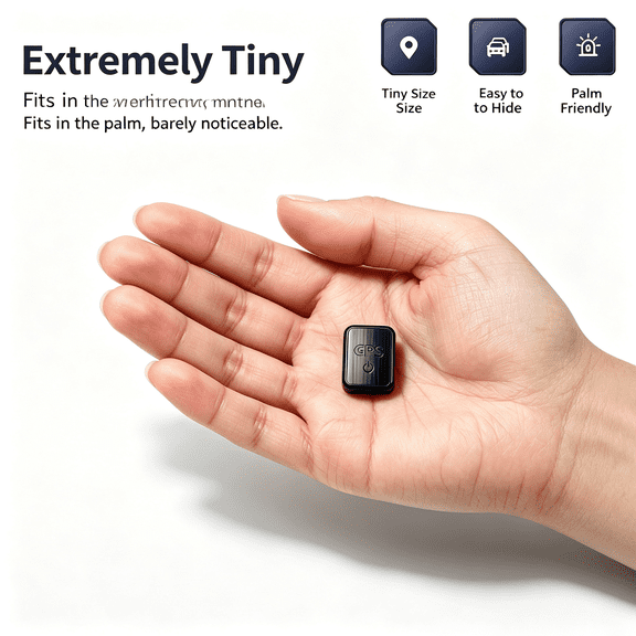 Compact Mini GPS Tracking Device, LowStandby Portable Location Finder, RealTime Asset Locator with Geofence Notification & Historical Route Log for Vehicle, Luggage, Pets & Belongings