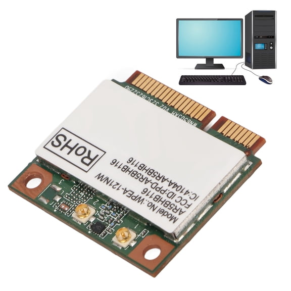 Compact Mini PCIE WiFi Card, Fast 300Mbps Wireless Network Adapter For Multiple Laptops