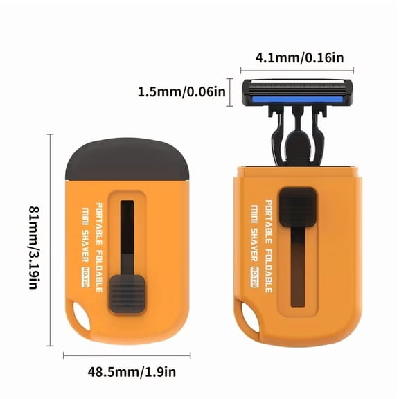 Compact Mini Retractable Multi-Function Trimmer - Travel-Friendly Water-Resistant Grooming Shaver