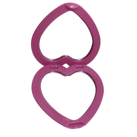 Small Heart Compact Mirror- Dark Pink