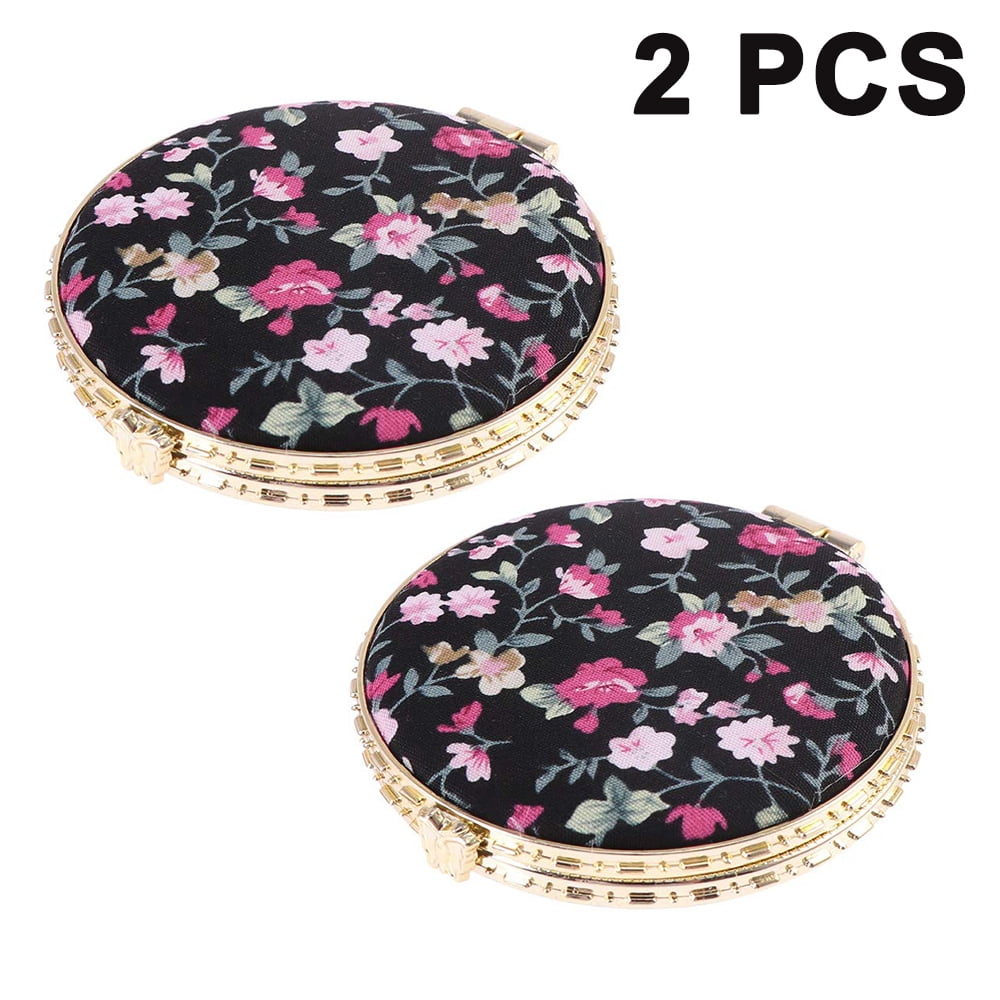 Compact Mirror,Set of 2 Round DoubleSided Makeup Small Mirror for