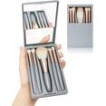 thumbnail image 1 of Compact Mirror,Travel Makeup Brush Set,5pcs Mini Complete Function Cosmetic Brushes Kit,Portable Mirror for Handbag,Purse,Handheld Mirror,Gifts for Girls(Blue), 1 of 7