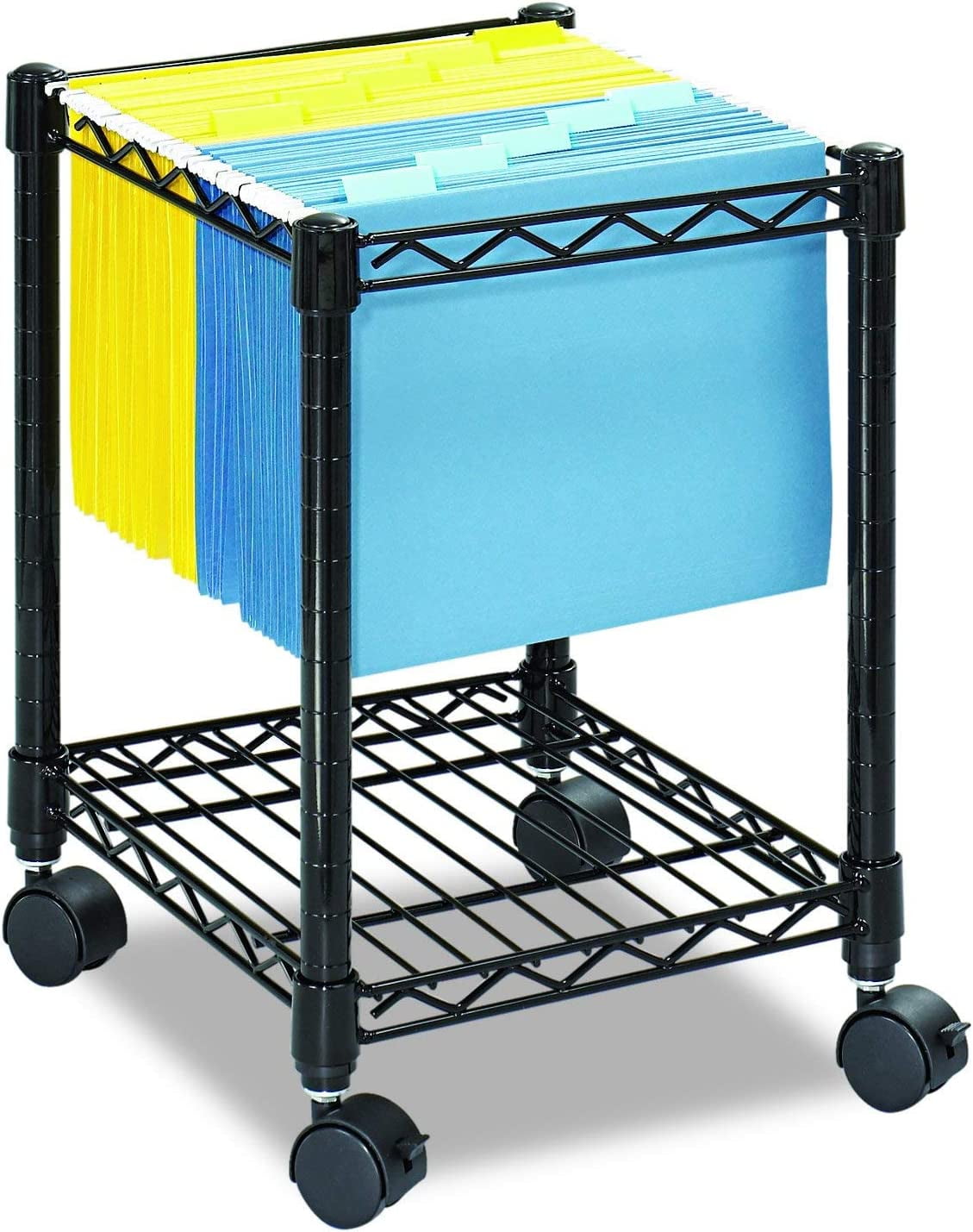 Compact Mobile File Cart, Fits Letter And LegalSize Hanging Folders