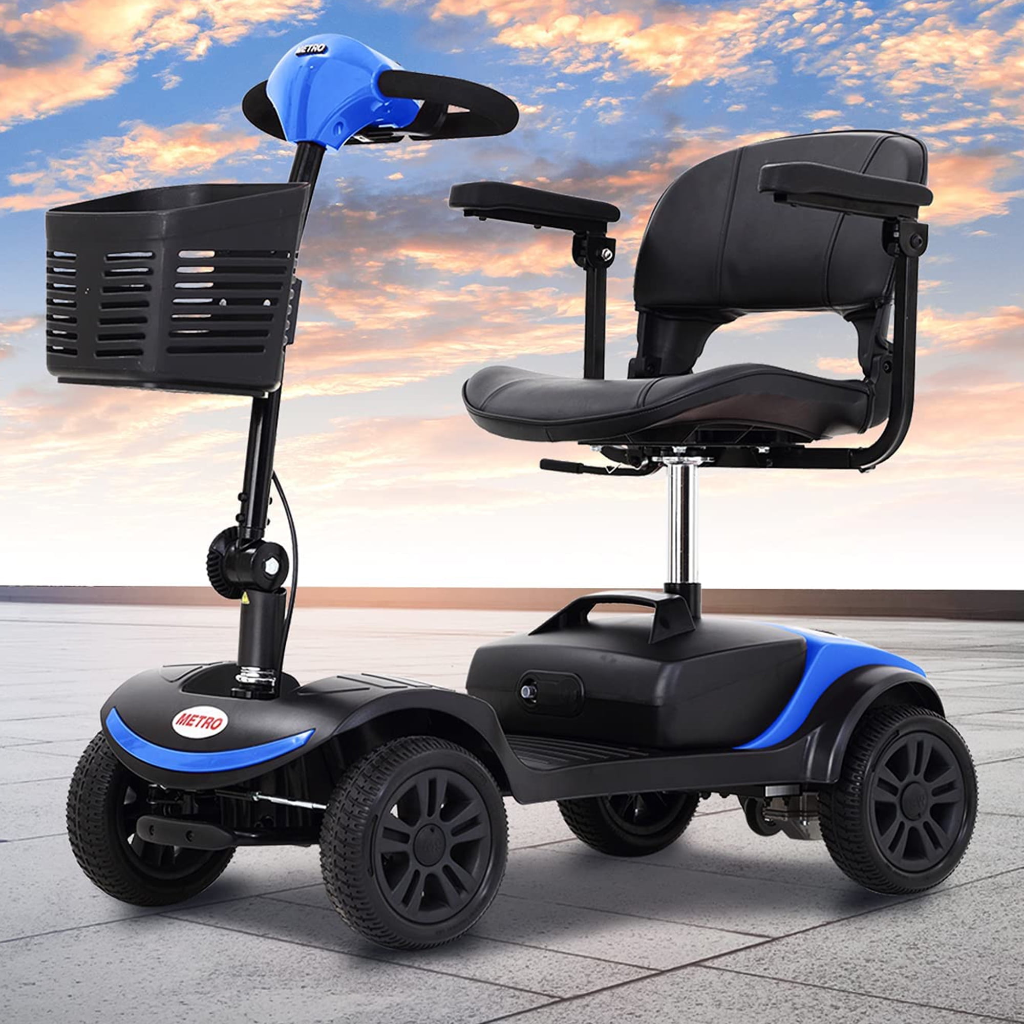Compact Mobility Scooter, Electric Powered 4 Wheels Scooter for Seniors