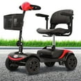 thumbnail image 1 of Compact Mobility Scooter, Electric Powered 4 Wheels Scooter for Seniors, Lightweight Folding Motorized Scooters for Travel, Heavy Duty Transformer Mobility Scooter for Adult Elderly, Holds 265lb, Red, 1 of 13