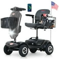 thumbnail image 1 of Outdoor Compact Mobility Scooter with Windshield, Extended Battery, USB Charger, Cup Holders & Storage Basket,300W Gray, 1 of 7