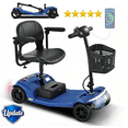thumbnail image 1 of 4-Wheel Foldable Mobility Scooter for Seniors, Portable Electric Power Scooter with Stable Anti-Tip Wheels, Rear Brake Light, USB charging port,Supports 330 lbs,Travel Scooter,Blue, 1 of 9