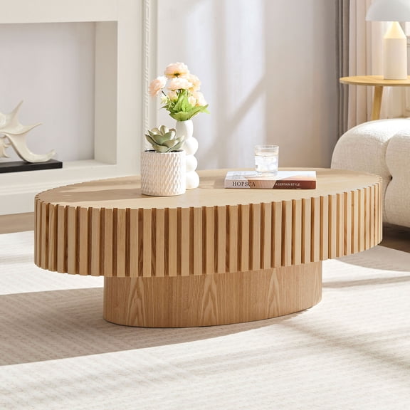 Compact Modern, Sturdy Pedestal Base, Type Coffee Table Frame, Convenient Surface, for Bedroom/Living Room