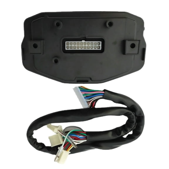 Compact Motorcycle Speedometer Odometer, 12H Time Display, 0.1km Odometer Display Unit for Total Travel Distance Tracking
