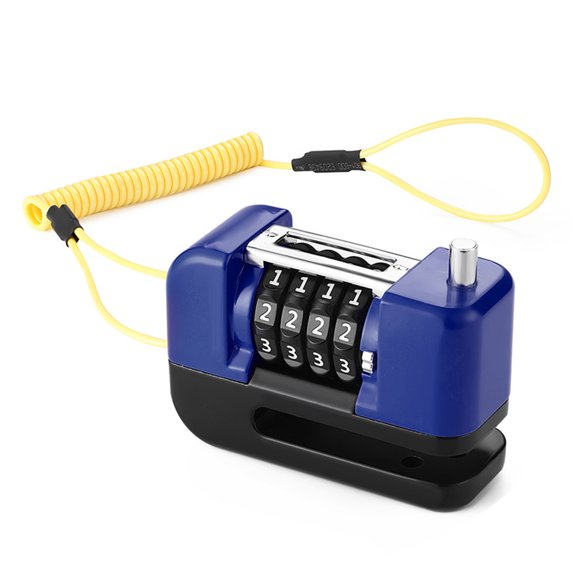 Compact Mountain Bike Disc Brake High Security 4-Digit Combination PadLocks for Motorcycle Outdoor