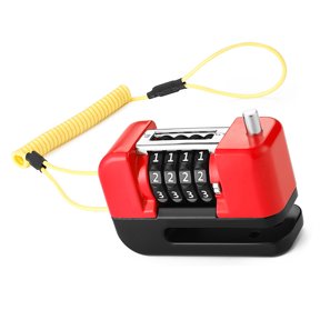 Compact Mountain Bike Disc Brake High Security 4-Digit Combination PadLocks for Motorcycle Outdoor