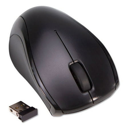 Compact Mouse, 2.4 GHz Frequency/26 ft Wireless Range, Left/Right Hand Use, Black | Bundle of 10 Each