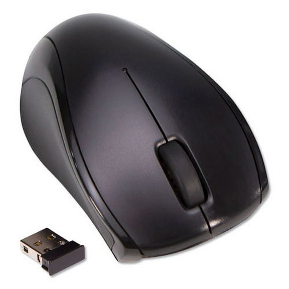 Compact Mouse, 2.4 GHz Frequency/26 ft Wireless Range, Left/Right Hand Use, Black | Bundle of 2 Each