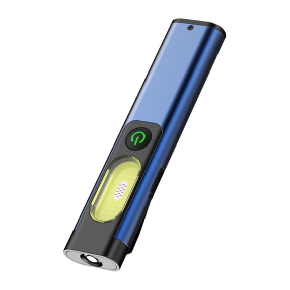 Compact Multi-Mode Pocket LED Flashlight, Portable Work Light for Everyday Carry & Travel, USB-C Rechargeable, Dual Material, Red/Blue Strobe