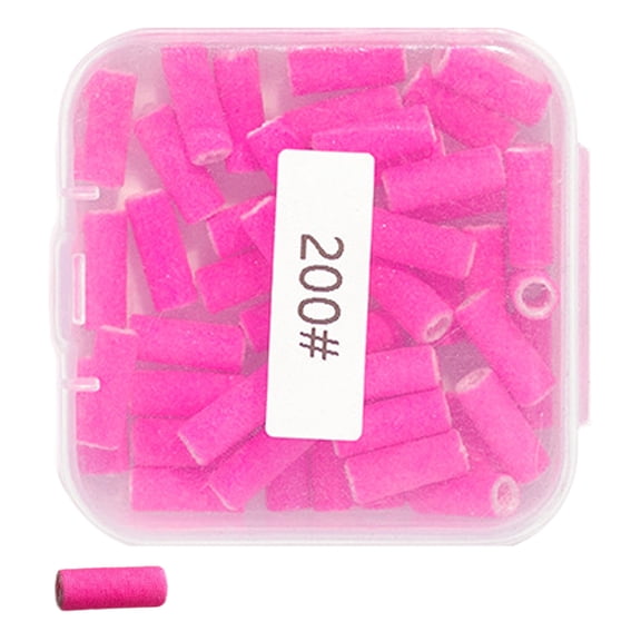 Compact Nails Polishing Set 50Pcs Sanding Bands 180-200 Grit with Mandrel Nails Care Tool for Home and Salon Use