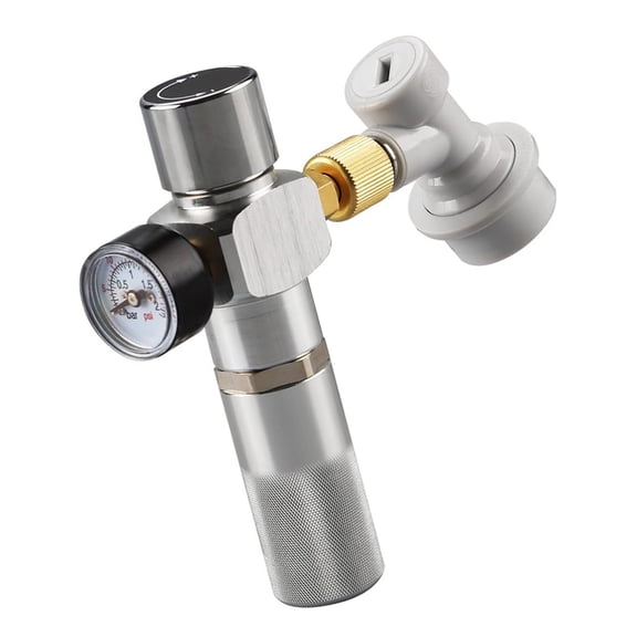 Compact Nitrogen Regulator with Fittings & Aluminum Build for Precise Coffee Control