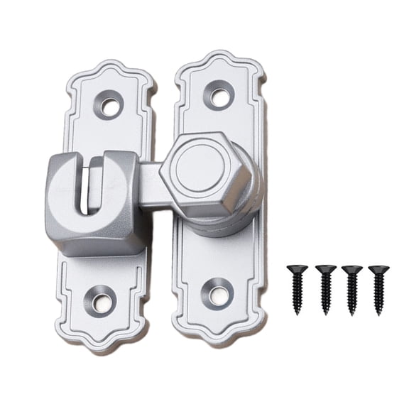 Compact Not Pry Security Latches Aluminum Barn Lock Mechanism Swing Gate Latches set for 90/180 Degree Door Applications