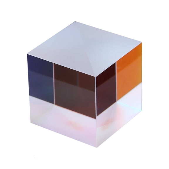 Compact Optical Glass Prism Educational Optical Prism Cube Color Prism Lens