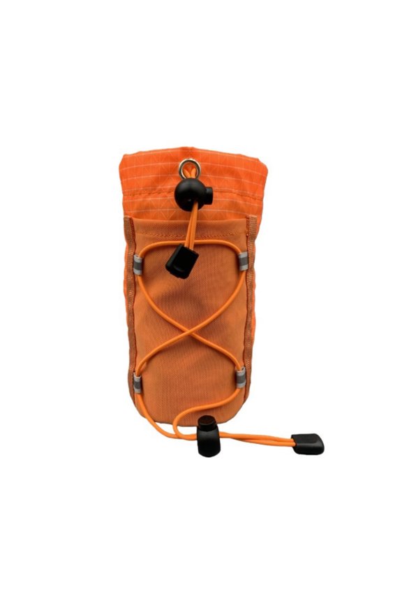 Compact Outdoor Gear Pouch for Backpack Storage, Nylon Mesh with Drawstring Closure and Front Retention