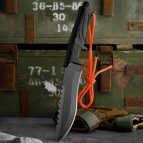 Compact Outdoor Multifunctional Knife for Hiking and Survival with Scabbard - Ideal for Picnics and Wilderness Adventures, Durable and Easy to Clean Stainless Steel Design