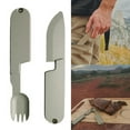 thumbnail image 1 of Compact Outdoor Set Camping Utensils Set Outdoor Adventures 2-in-1 Utensils Built For Durability Detachable Design Camping cutlery 1set, 1 of 9