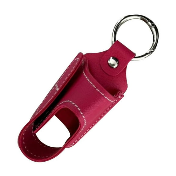 Compact PU Leather Inhaler Holder Keychain Sprayer Sleeve Accessory for Travel School Hiking and Everyday Convenience