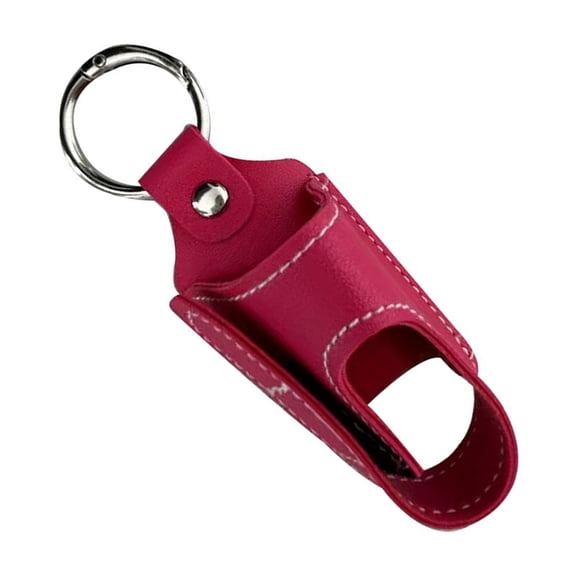 Compact PU Leather Inhaler Holder Keychain Sprayer Sleeve Accessory for Travel School Hiking and Everyday Convenience