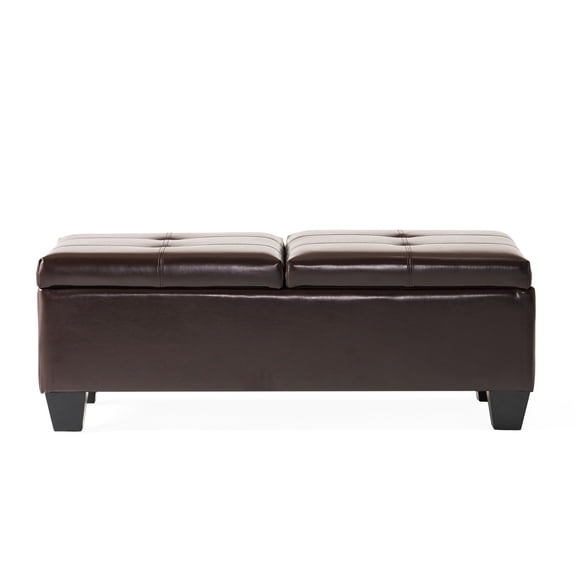 Compact PU Ottoman, Seating and Storage in One / Ideal for Utility - Maximizing Areas
