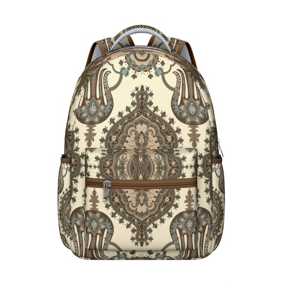 Compact Paisley Print Backpack – Convenient Paisley Gift for Daily Use, Slim Waterproof Bookbag, Fits 13" Laptop, Lightweight for School & Short Trips