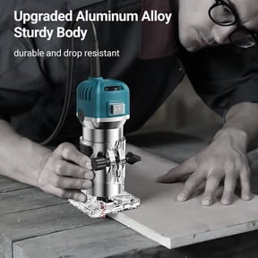 Compact Palm Wood Router Tool Electric Hand Trimmer With 6 Variable Speeds Woodworking Joiner Cutting Palmming Tool 30000RPM 800W With 15PCS 1/4in Router Bits