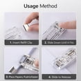 thumbnail image 1 of Compact Paper Fastener with Spring Loaded Clip for Securing Documents Neatly, 1 of 9