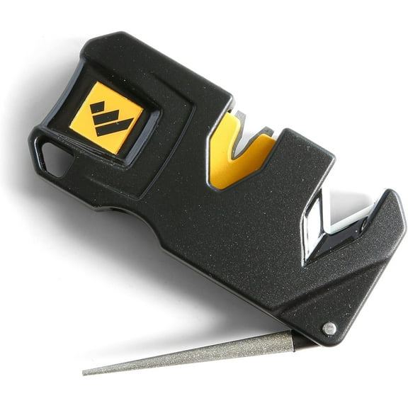 Compact Pivot Plus Knife Sharpener, Compact Pocket Knife and Fish Hook Sharpener