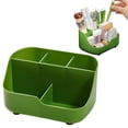 thumbnail image 1 of Compact Plastic Desk Caddy with Multiple Compartments, All-Purpose Organizer for Stationery Makeup and Bathroom Essentials, Green, 1 of 9