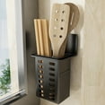 thumbnail image 1 of Compact Plastic Kitchen Utensil Organizer Rack for Chopsticks, Spoons, and Knives with Drain Holes and Rounded Edges, 1 of 6